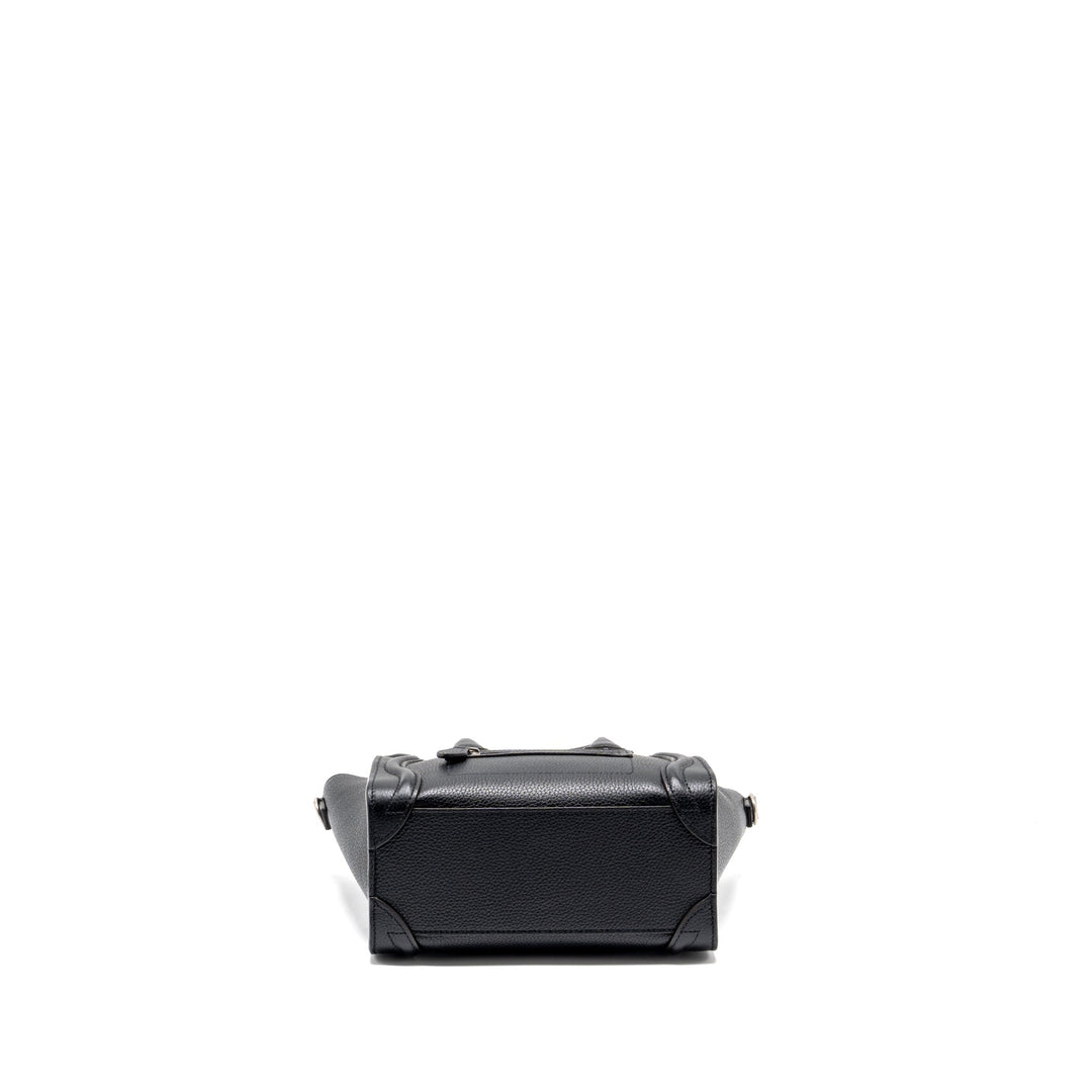Celine nano luggage bag calfskin black