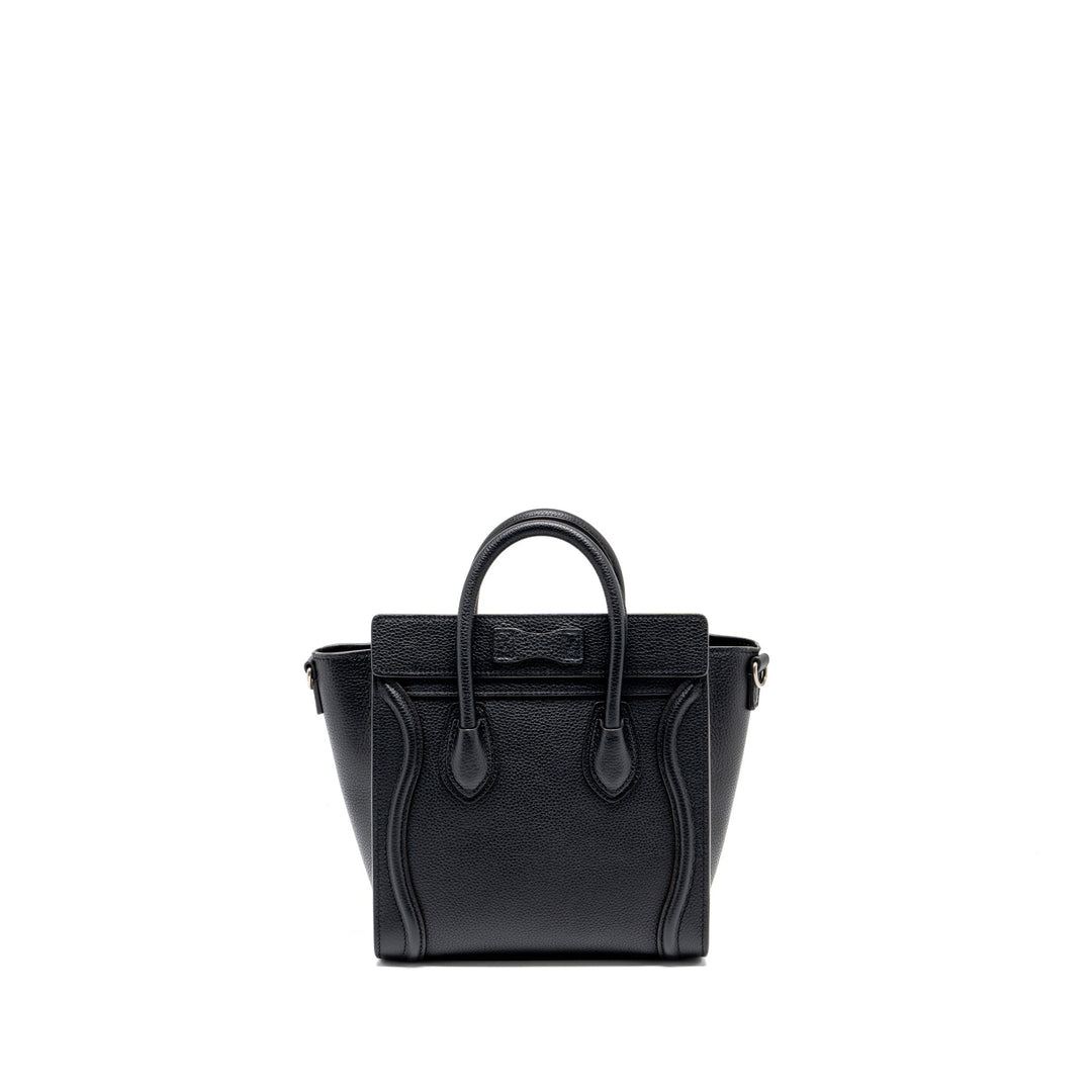 Top Quality Celine nano luggage bag calfskin black