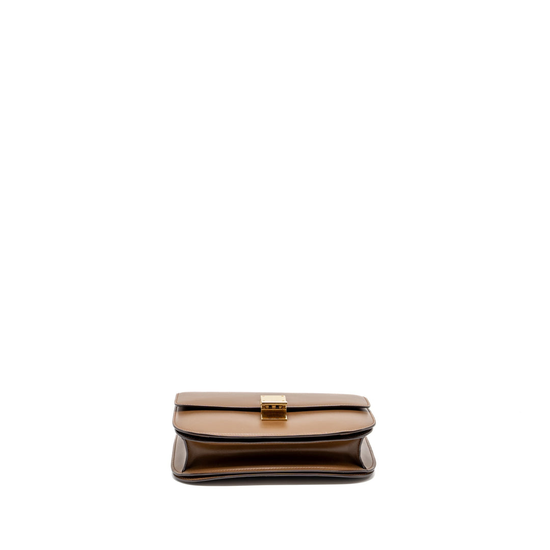 Celine Medium Classic Box Bag Calfskin Brown