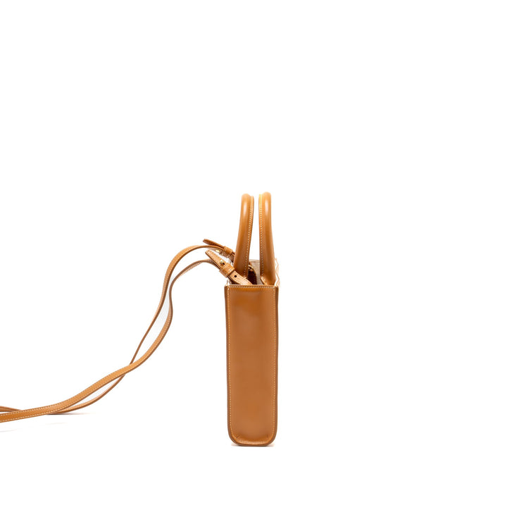 Celine Mini Vertical Cabas Canvas/Calfskin Multicolour