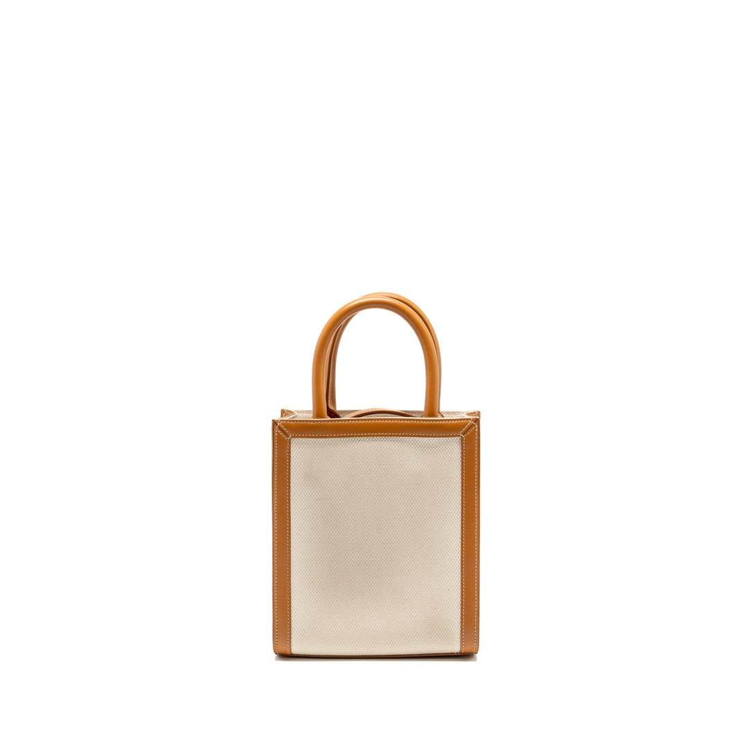 Celine Mini Vertical Cabas Canvas/Calfskin Multicolour