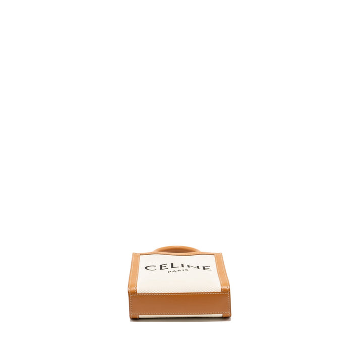 Celine Mini Vertical Cabas Canvas/Calfskin Multicolour