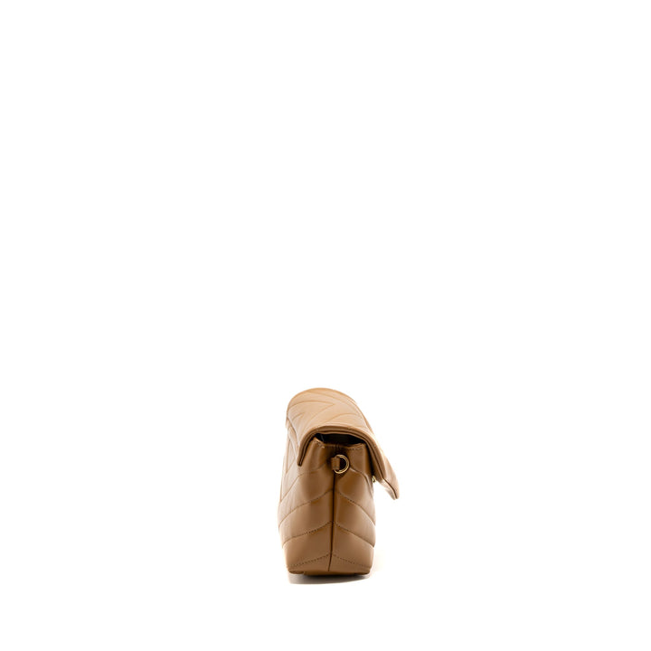 Saint Laurent Toy Loulou Toy Strap bag calfskin caramel GHW