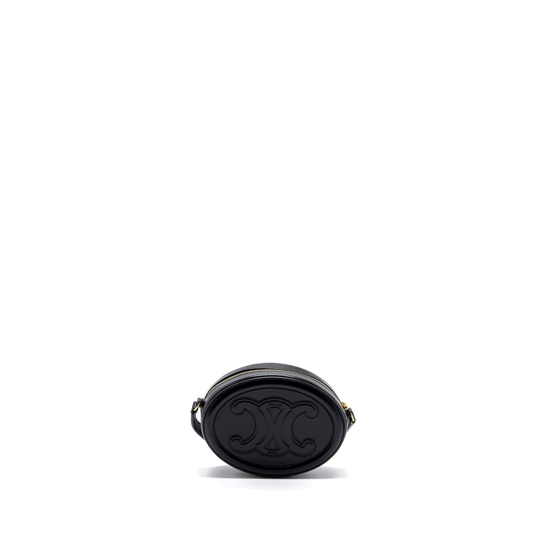 Celine Oval Bag Cuir Triumphed Calfskin Black
