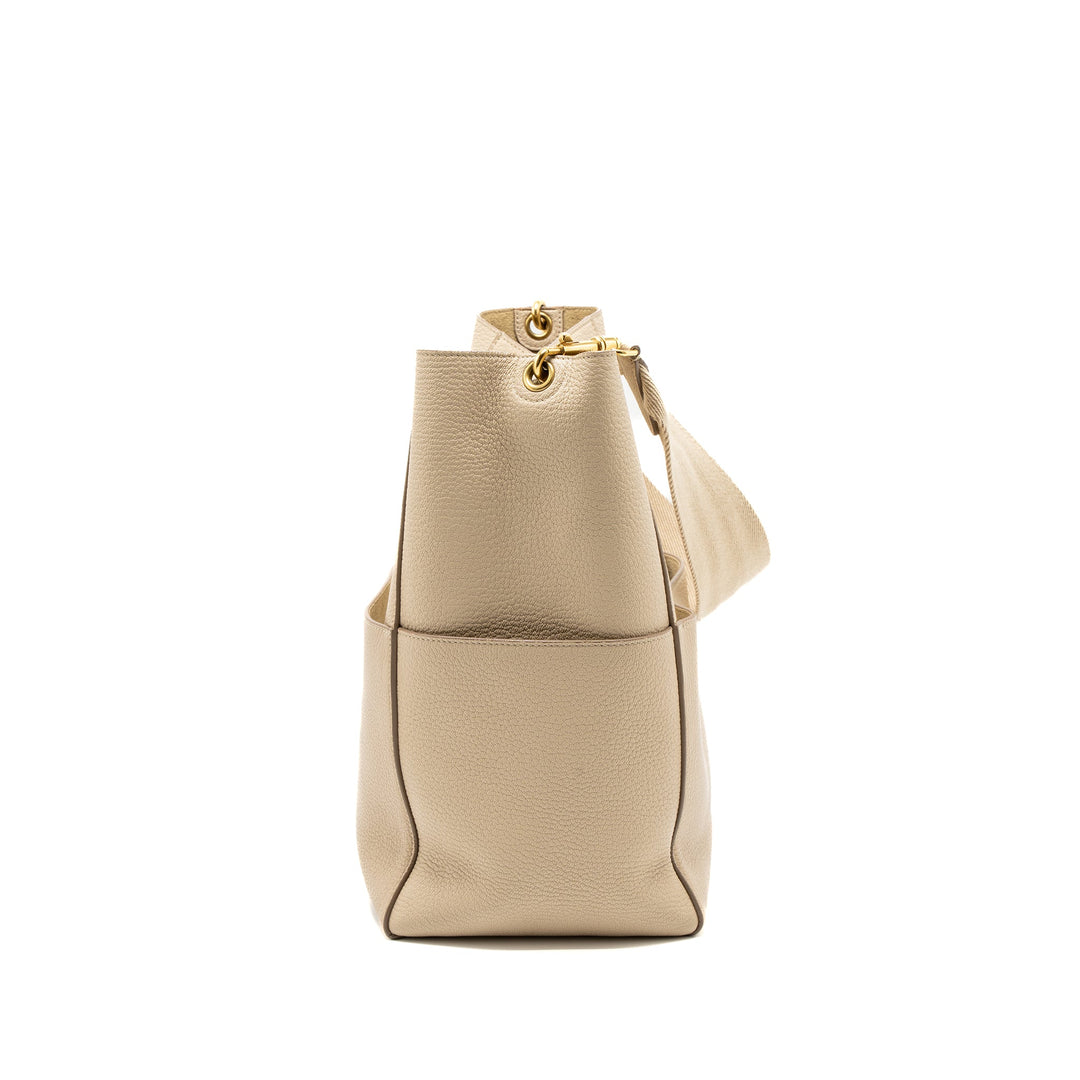 Top Quality Celine Sangle Bucket Bag Calfskin Beige