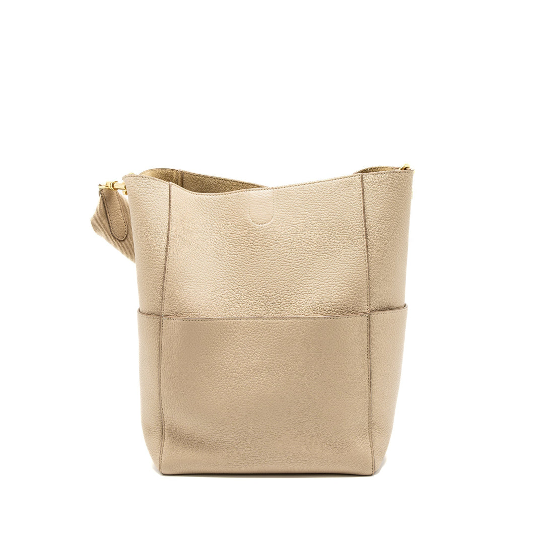 Top Quality Celine Sangle Bucket Bag Calfskin Beige