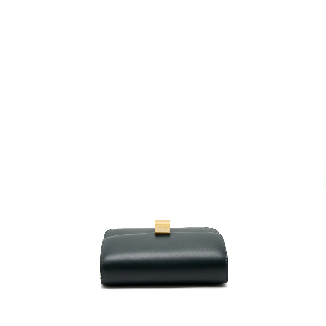 Celine Medium Classic Box Bag Calfskin Green Brushed