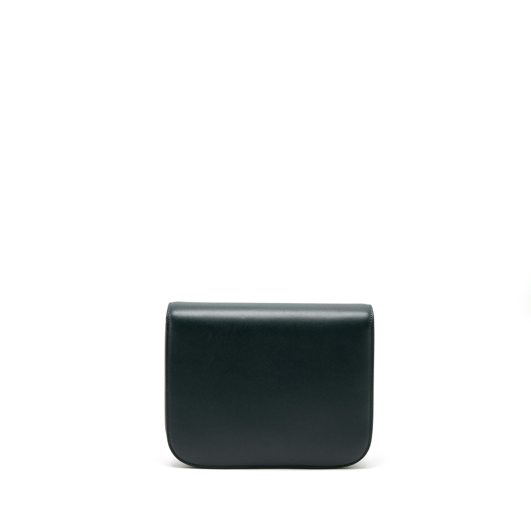 Celine Medium Classic Box Bag Calfskin Green Brushed