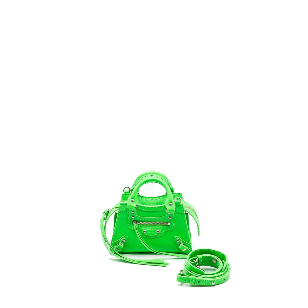 Top Quality Balenciaga Super Mini Neo City Bag Calfskin Green SHW