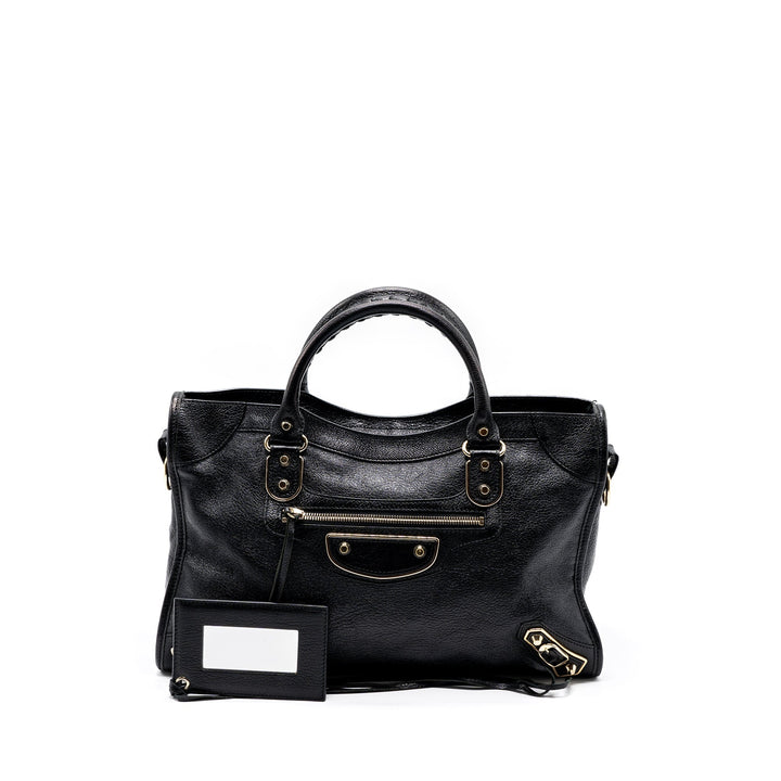 Top Quality Balenciaga classic city bag black GHW