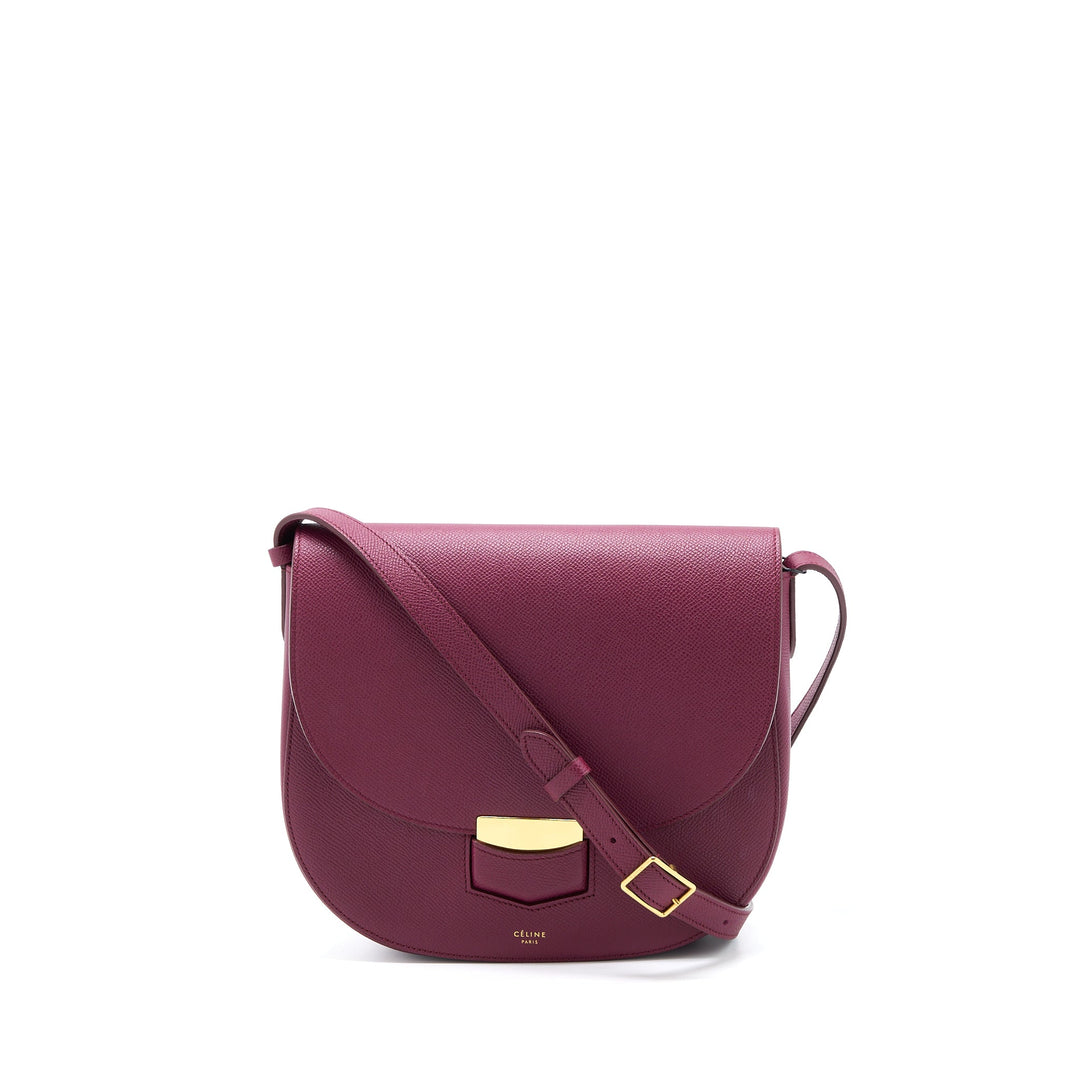 Celine Compact Trotteur Crossbody Shoulder Bag Dark Purple