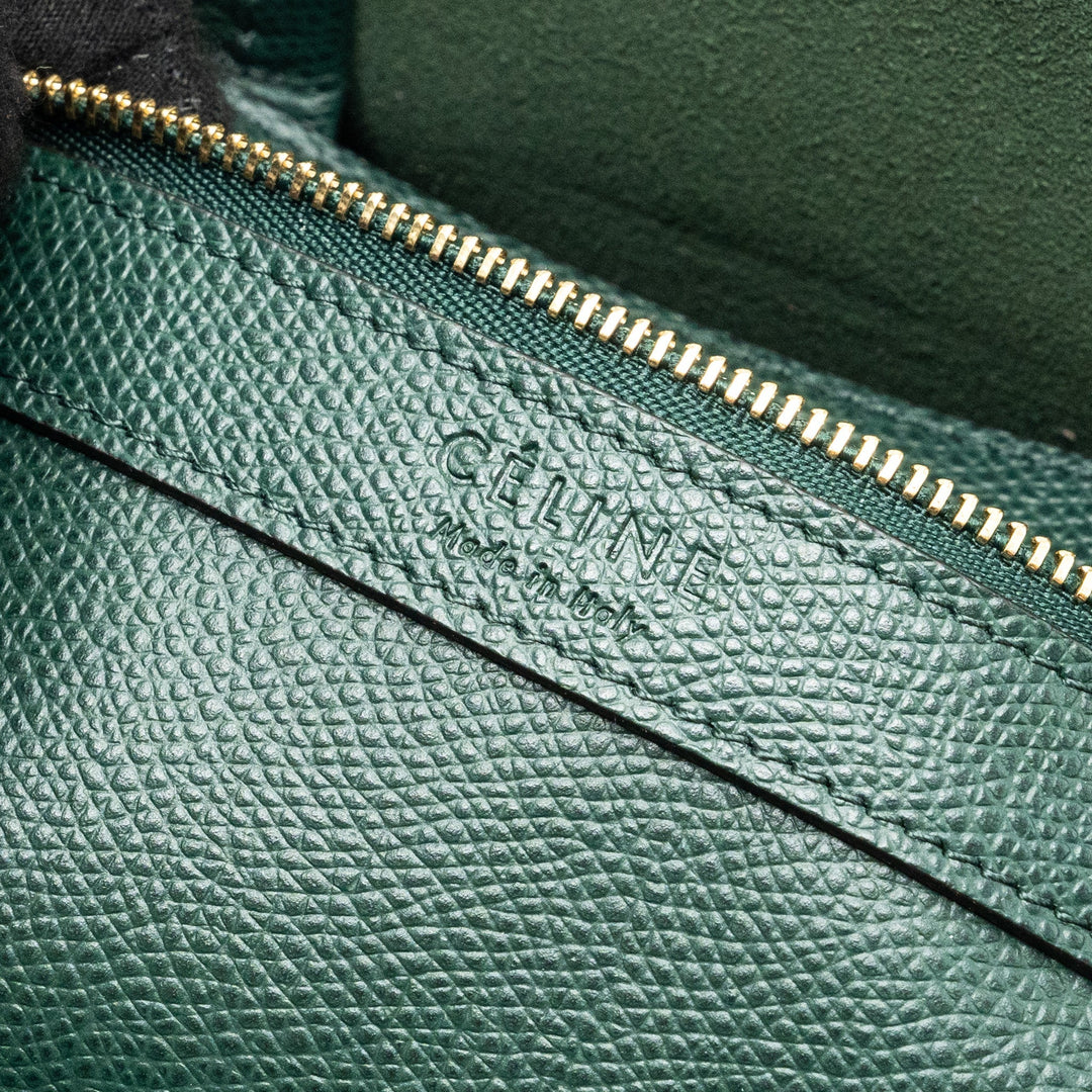 Top Quality Celine vertical cabas calfskin green / navy