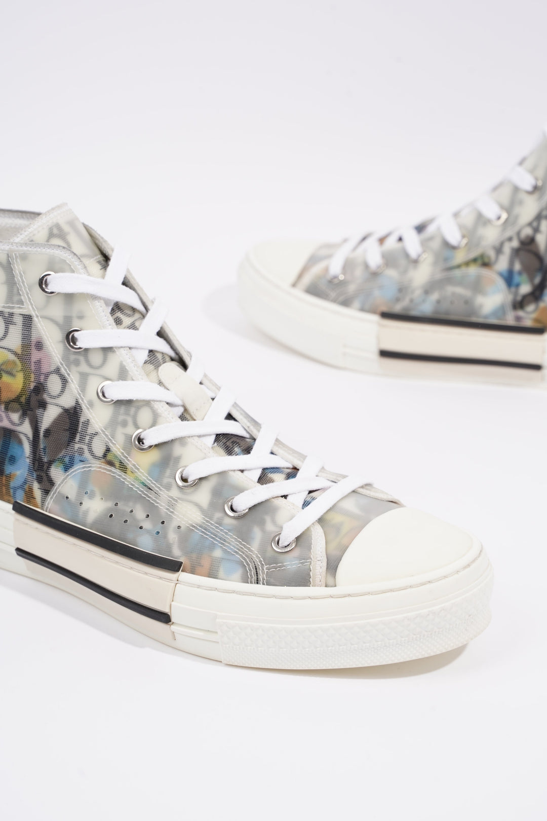Christian Dior Womens B23 Sneaker White / Black / Multi EU 40 / UK 7