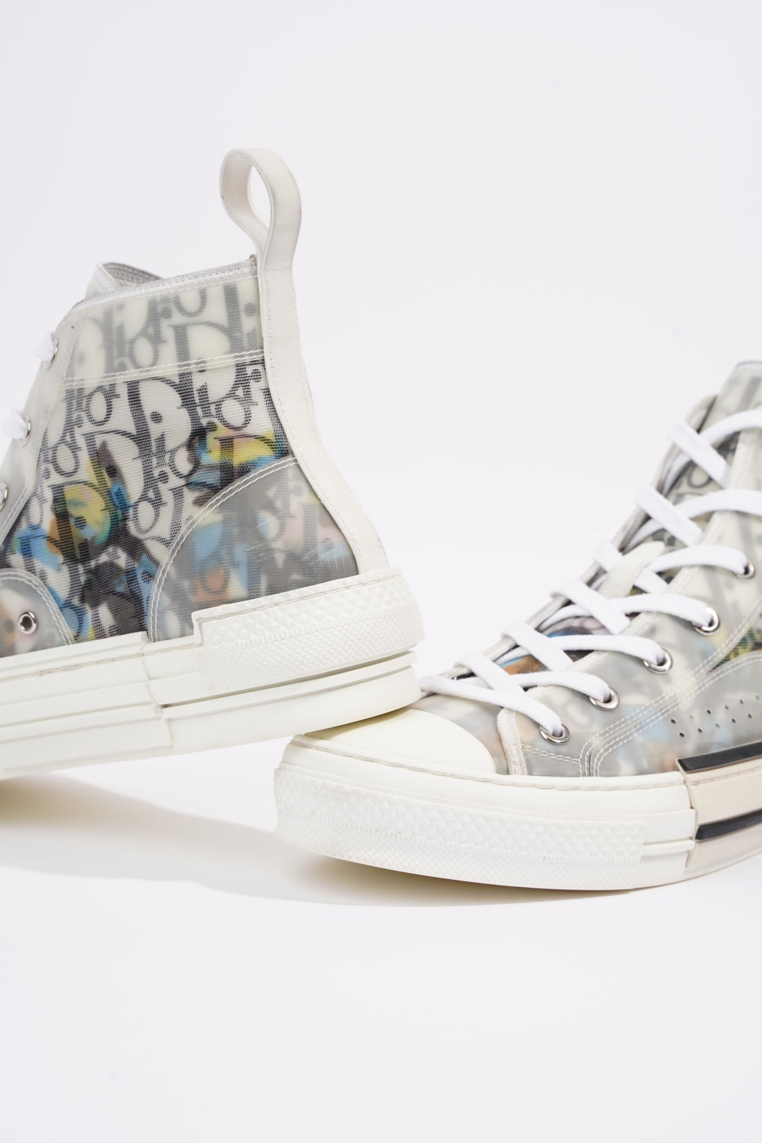 Christian Dior Womens B23 Sneaker White / Black / Multi EU 40 / UK 7