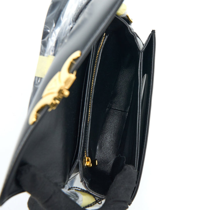 Top Quality Celine Teen Triomphe Shoulder Bag Calfskin Black