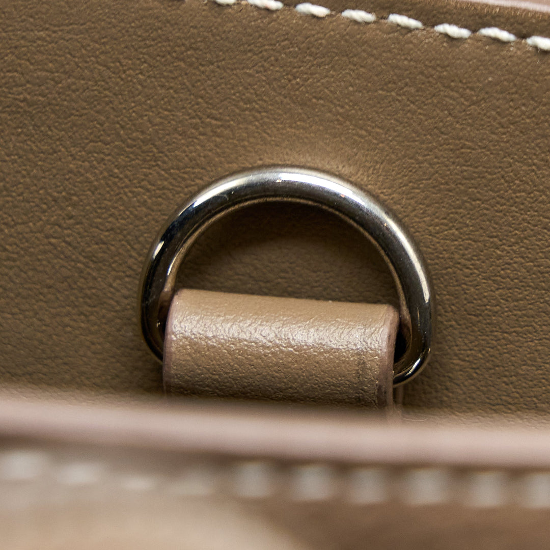 Saint Laurent Sac De Jour Calfskin Taupe SHW
