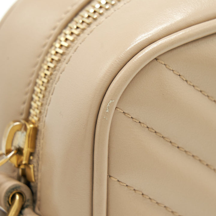 Saint Laurent Lou Camera Bag Calfskin Dark Beige GHW