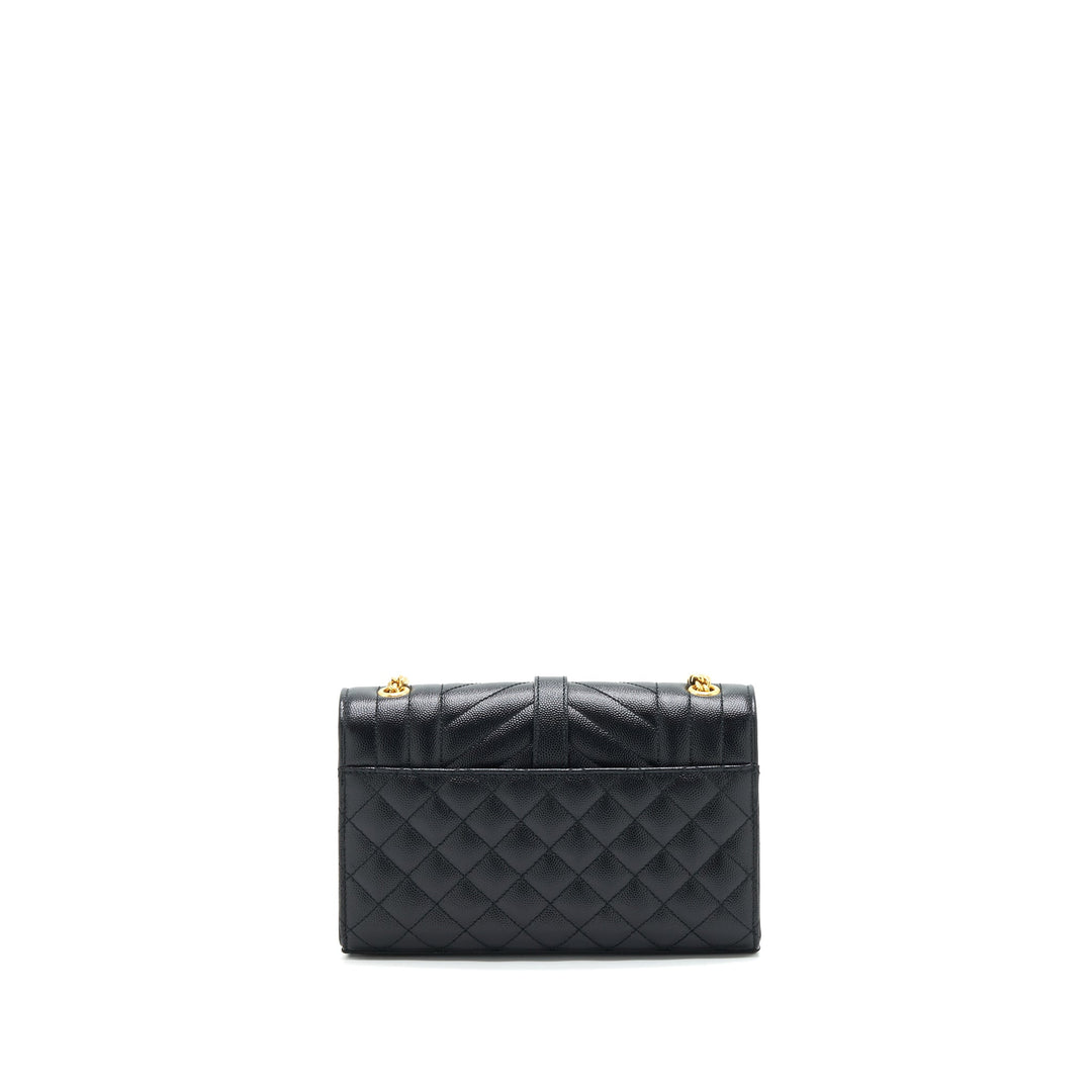 Laurent Small Envelope Crossbody Bag Black With GHW