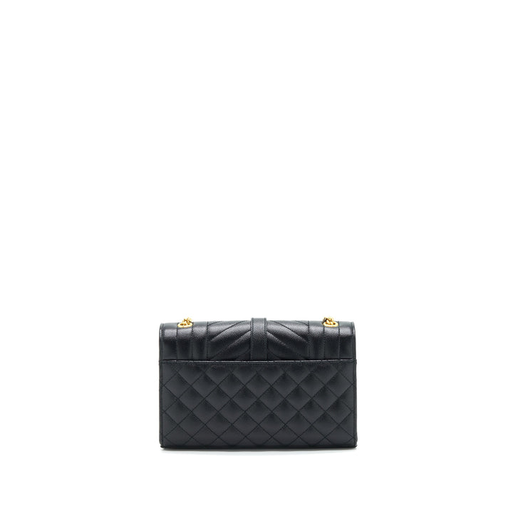 Laurent Small Envelope Crossbody Bag Black With GHW