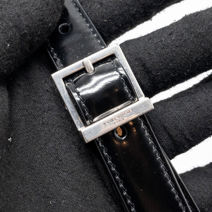 Saint Laurent Le 5 A 7 shiny calfskin black SHW