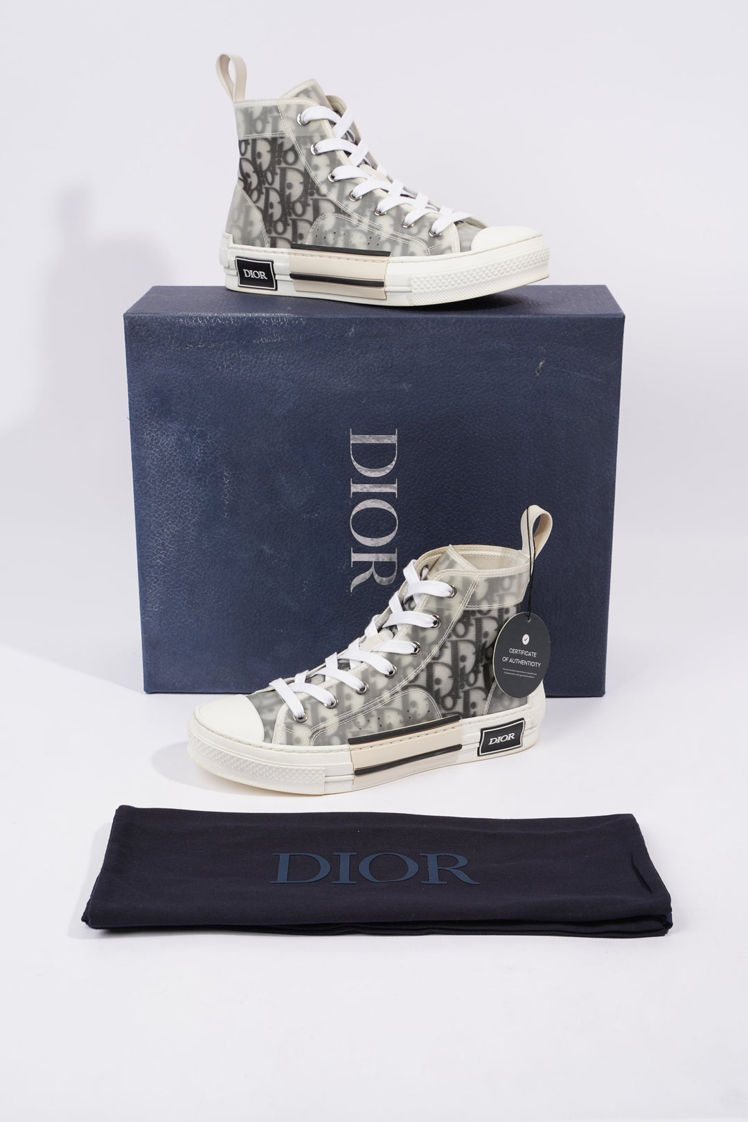 Christian Dior Womens B23 Grey Oblique EU 37.5 / UK 4.5