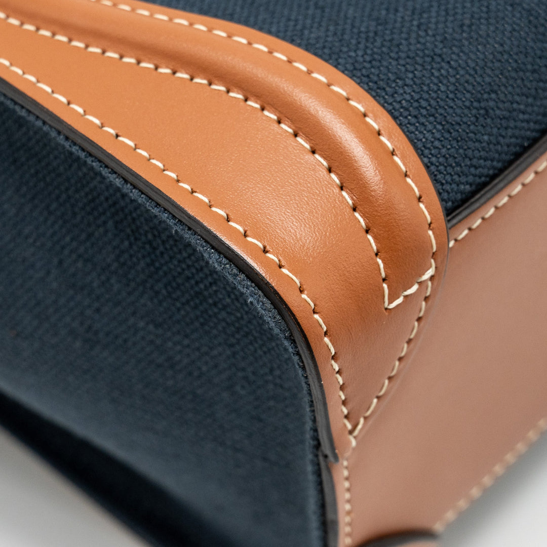 Celine Nano Luggage Bag Calfskin/Denim Tan/Navy