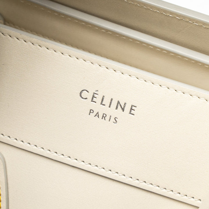 Celine Micro Luggage Bag Calfskin White