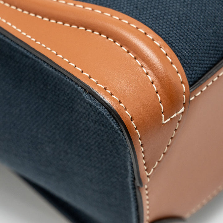 Celine Nano Luggage Bag Calfskin/Denim Tan/Navy