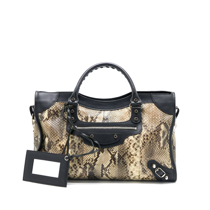 Top Quality Balenciaga Classic City Python Leather SHW