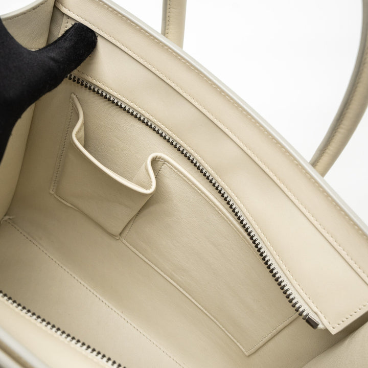 Celine Micro Luggage Bag Calfskin White