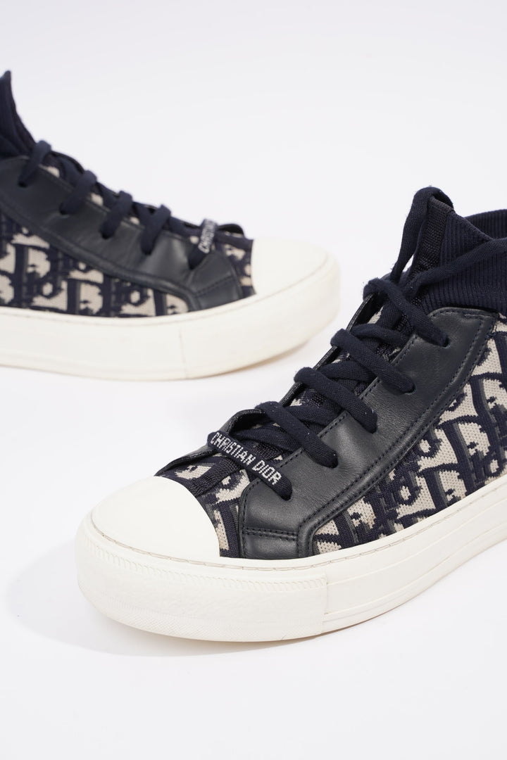Christian Dior Womens Walk n' Dior High Top Blue / White EU 38.5 / UK 5.5