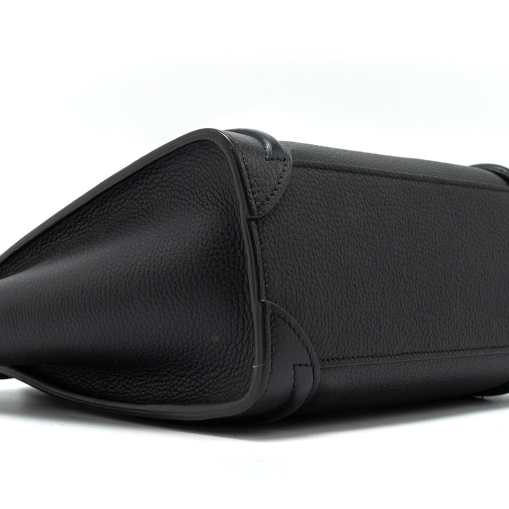 Celine Nano Luggage Bag Calfskin Black