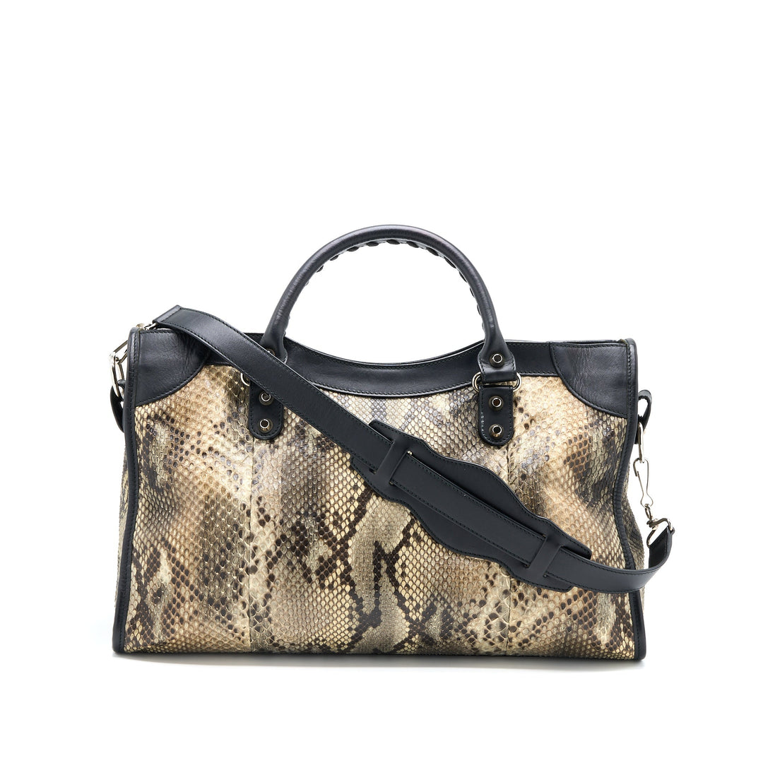 Top Quality Balenciaga Classic City Python Leather SHW
