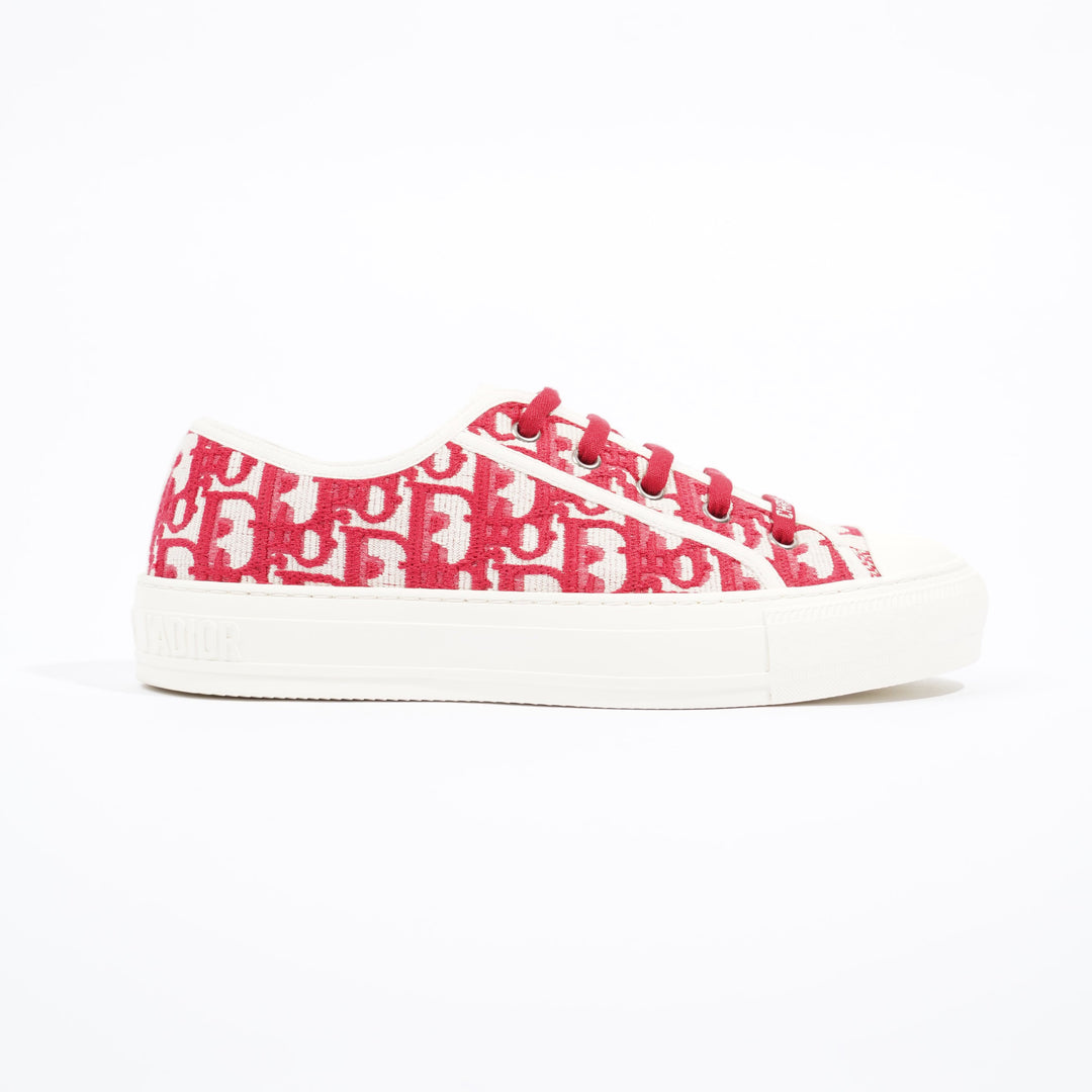 Christian Dior Womens Walk n' Dior White / Red / Oblique EU 39 / UK 6