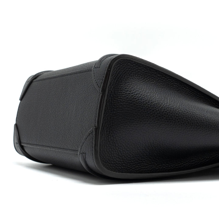 Celine Nano Luggage Bag Calfskin Black