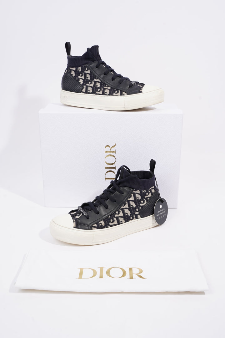 Christian Dior Womens Walk n' Dior High Top Blue / White EU 38.5 / UK 5.5