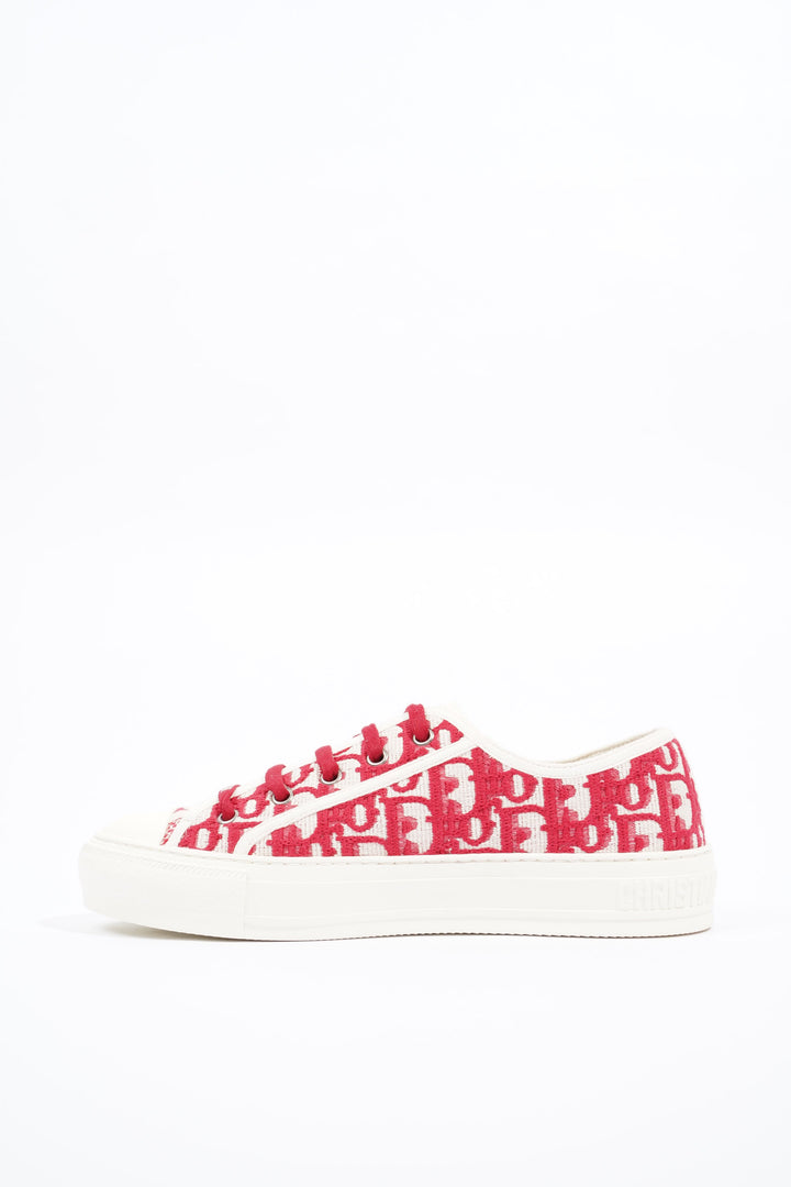 Christian Dior Womens Walk n' Dior White / Red / Oblique EU 39 / UK 6