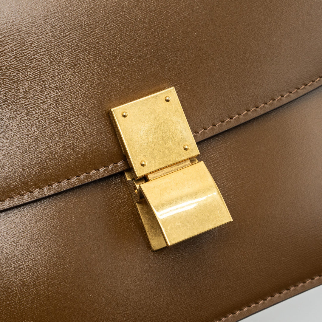Top Quality Celine Teen classic box bag calfskin brown