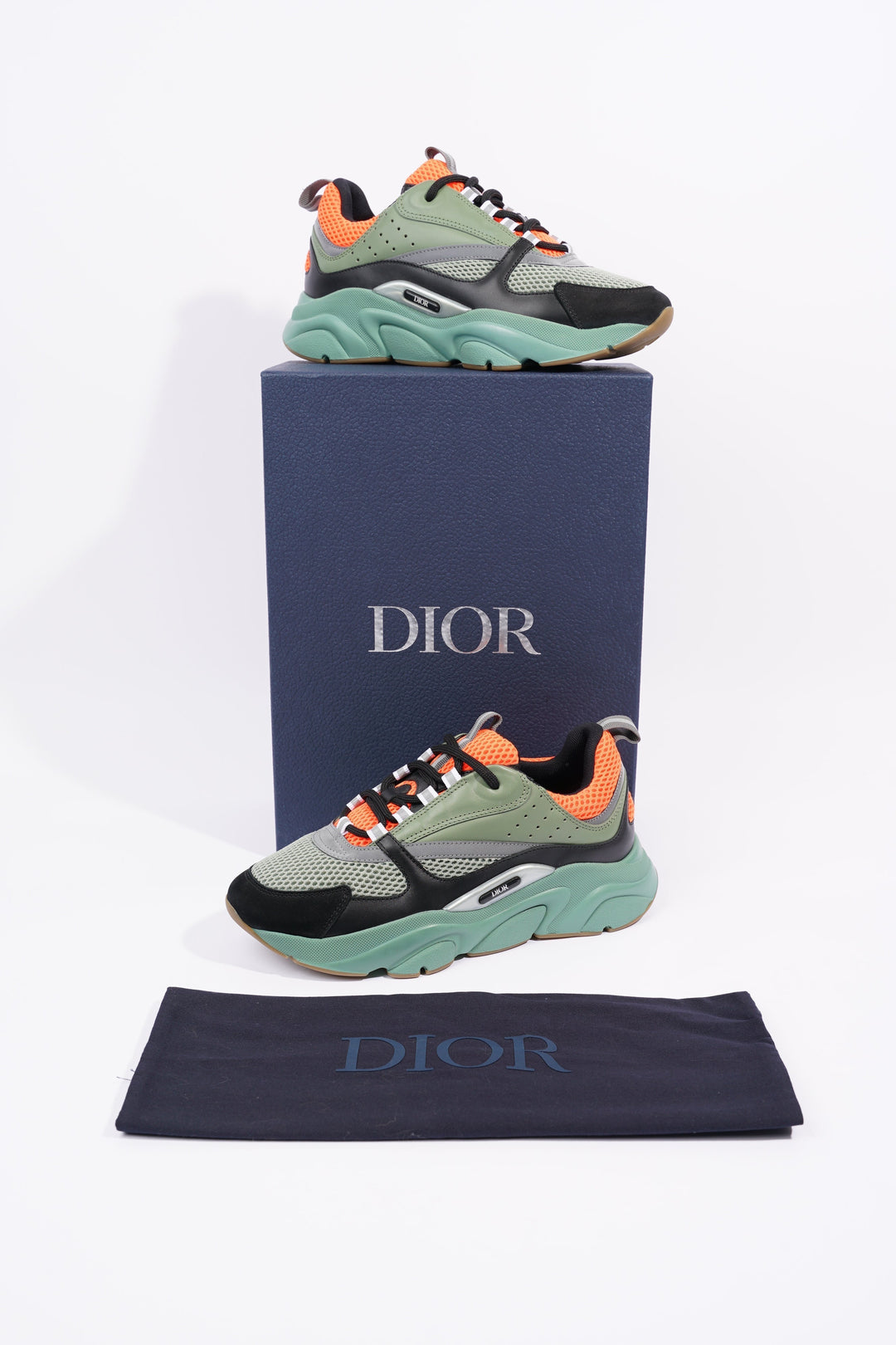 Christian Dior Womens B22 Green / Orange / Grey EU 40 / UK 7
