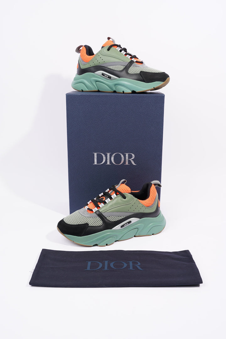 Christian Dior Womens B22 Green / Orange / Grey EU 40 / UK 7