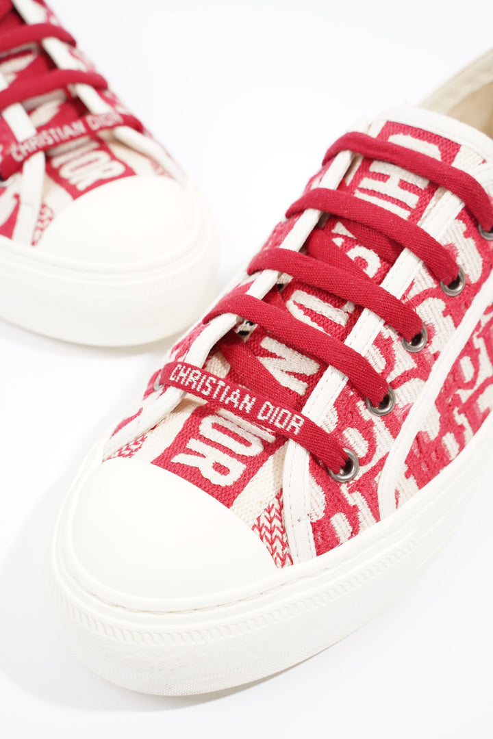 Christian Dior Womens Walk n' Dior White / Red / Oblique EU 39 / UK 6