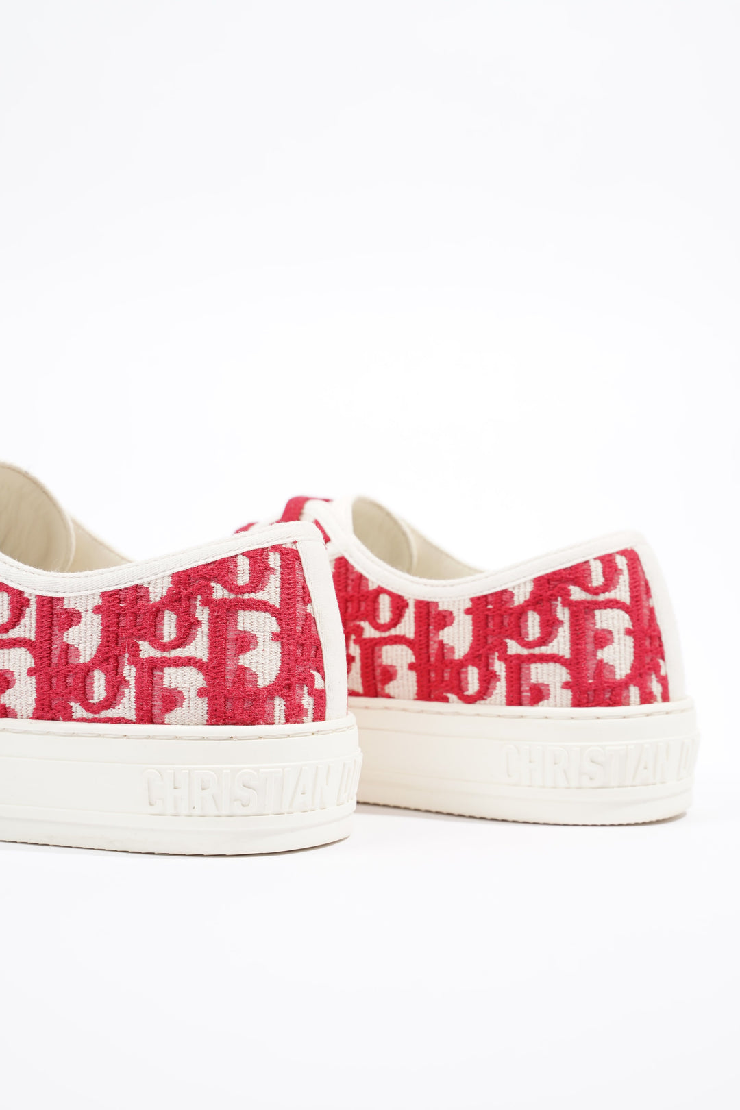 Christian Dior Womens Walk n' Dior White / Red / Oblique EU 39 / UK 6