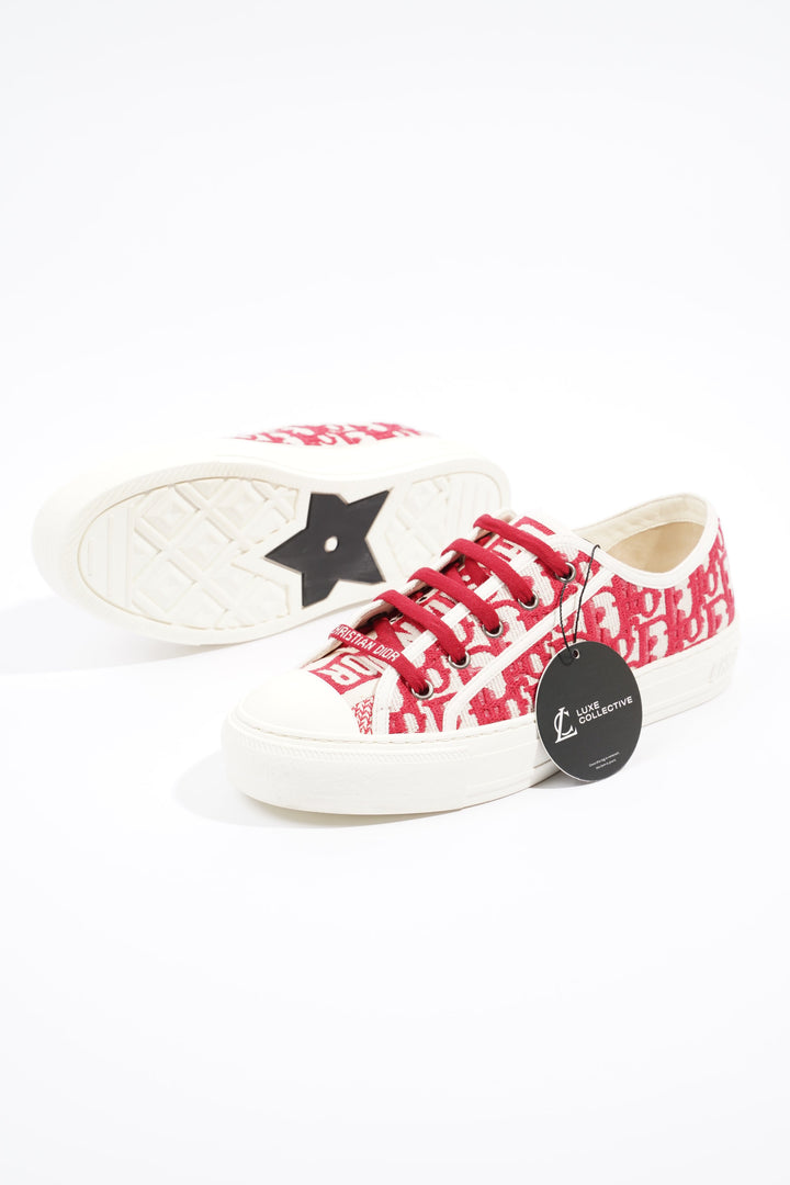 Christian Dior Womens Walk n' Dior White / Red / Oblique EU 39 / UK 6