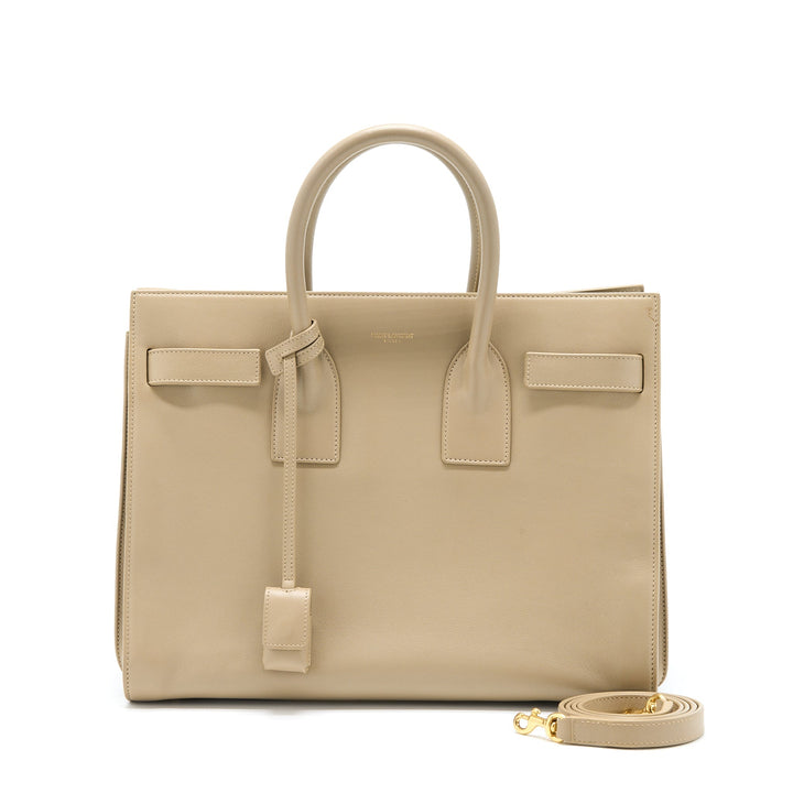 Saint Laurent/YSL Sac De Jour Tote Bag Beige GHW