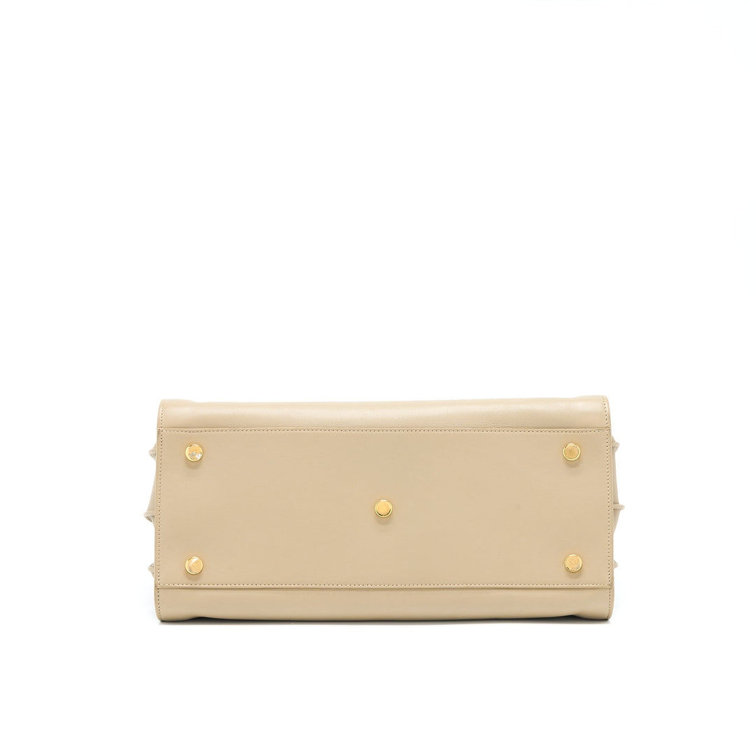 Saint Laurent/YSL Sac De Jour Tote Bag Beige GHW