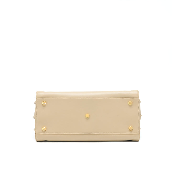 Saint Laurent/YSL Sac De Jour Tote Bag Beige GHW
