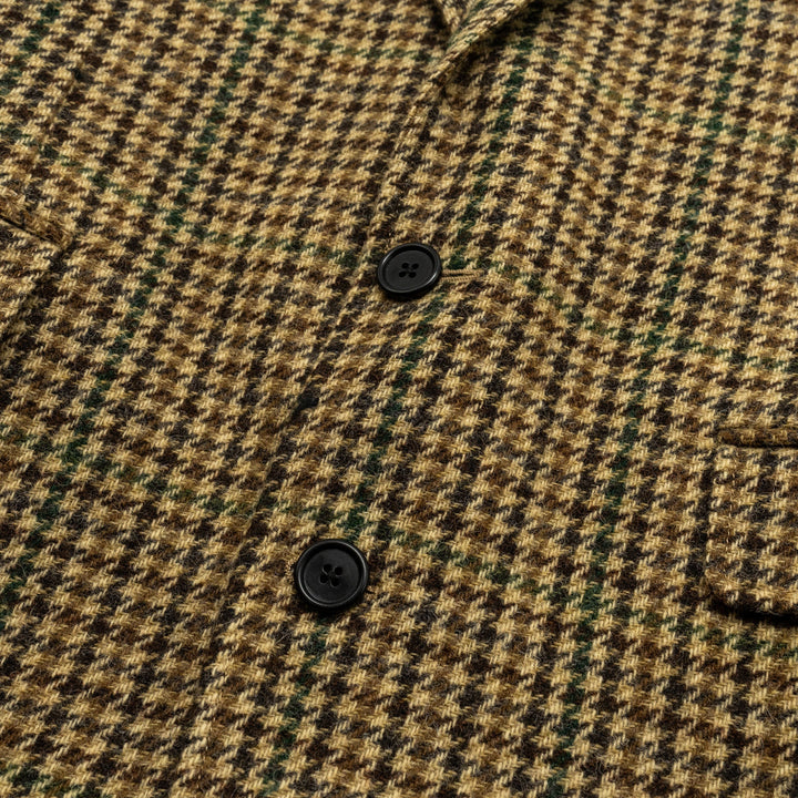 Top Quality Celine Size 34 Classic Jacket In Checked Wool Brown/Green Multicolour