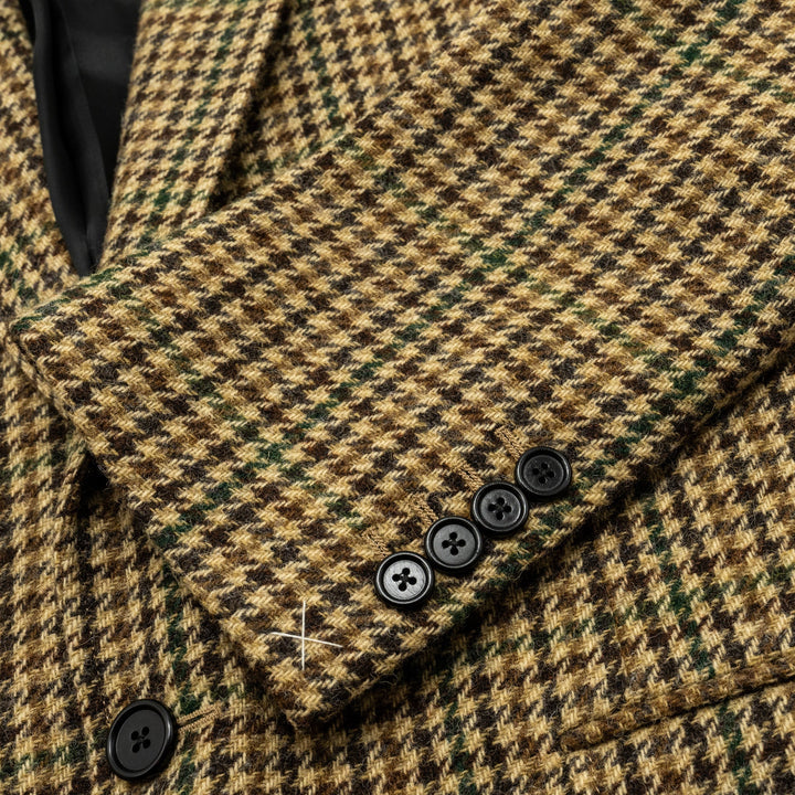 Top Quality Celine Size 34 Classic Jacket In Checked Wool Brown/Green Multicolour