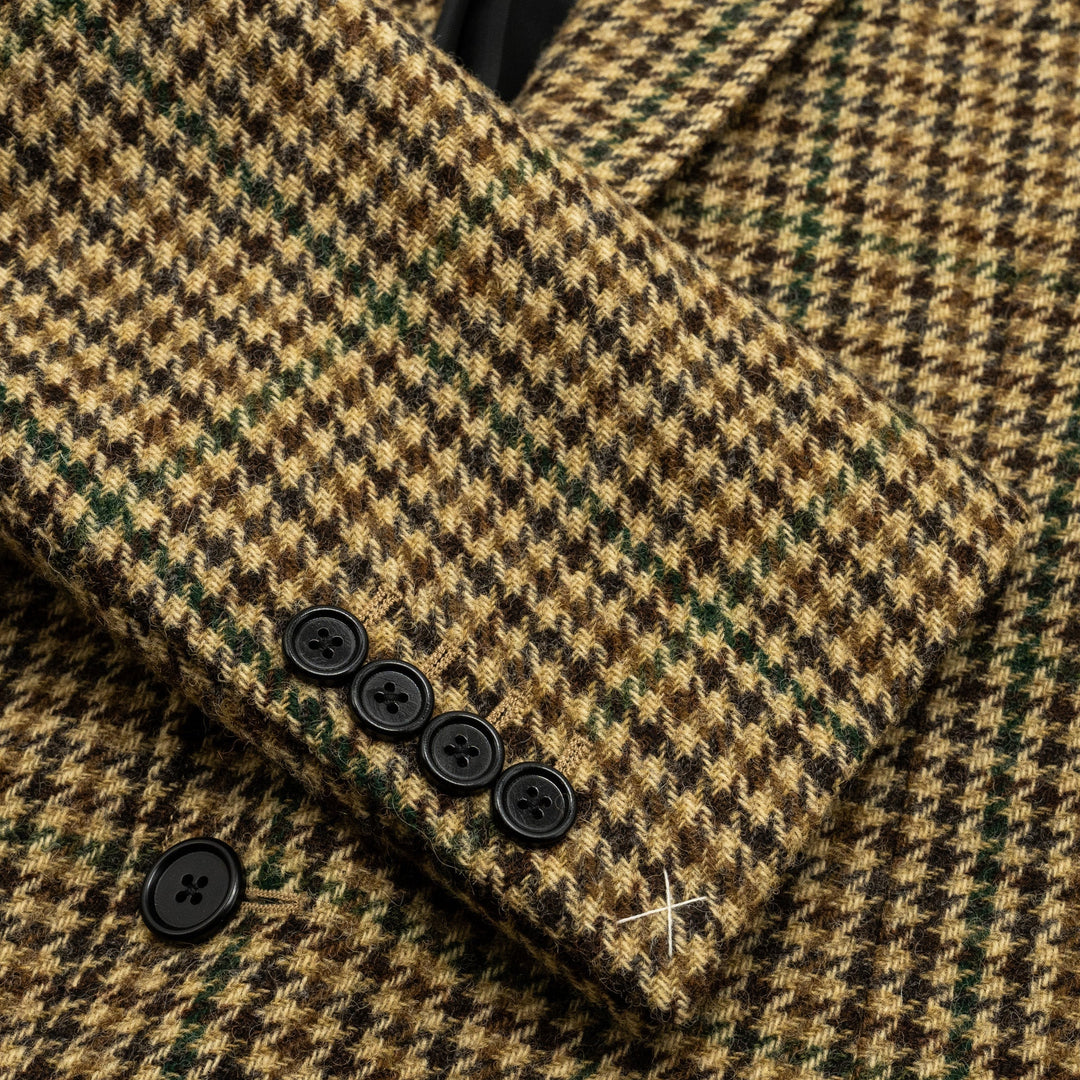 Top Quality Celine Size 34 Classic Jacket In Checked Wool Brown/Green Multicolour