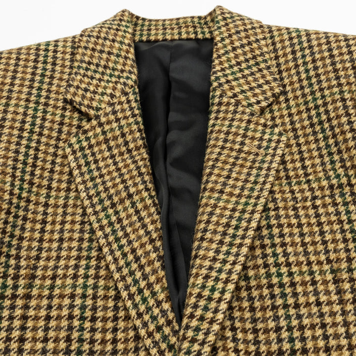 Top Quality Celine Size 34 Classic Jacket In Checked Wool Brown/Green Multicolour